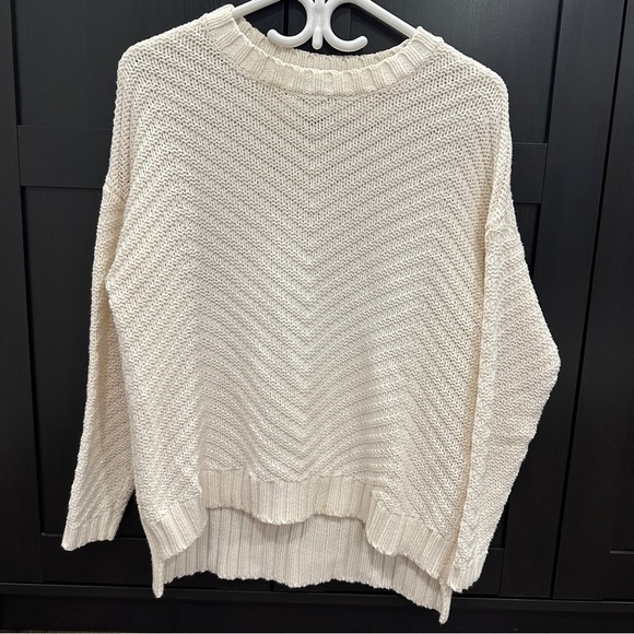 Roots Sweaters - Roots Cotton Blend Knit Oversized Ivory Sweater Size XS Women’s